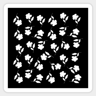 Black Wildflowers Pattern Sticker